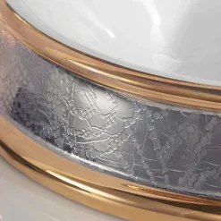 Lavabo semincasso di design in fire clay fatto a mano in Italia,Manilo