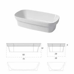 Lavabo Semincasso in Ceramica Bianca o Colorata di Design Trabia