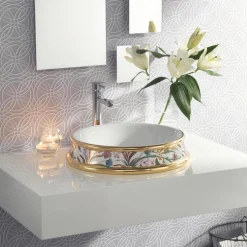 Lavabo Semincasso in Diverse Finiture in Fire Clay Made in Italy - Erasmo