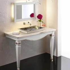 Lavabo semincasso in fire clay moderno decorato a mano in Italia,Guido