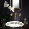Lavabo Semincasso in Fire Clay con Banda in Diverse Finiture - Botticino