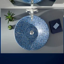 Lavabo Semincasso in Fire Clay in Diverse Finiture Made in Italy - Capatosta