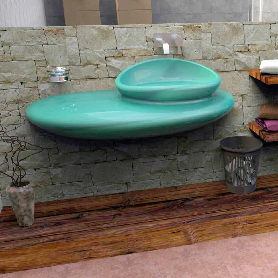 Lavabo sospeso dal design moderno Stone fatto in Italia
