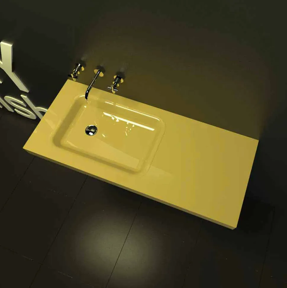 Lavabo sospeso design moderno Saddled made in Italy