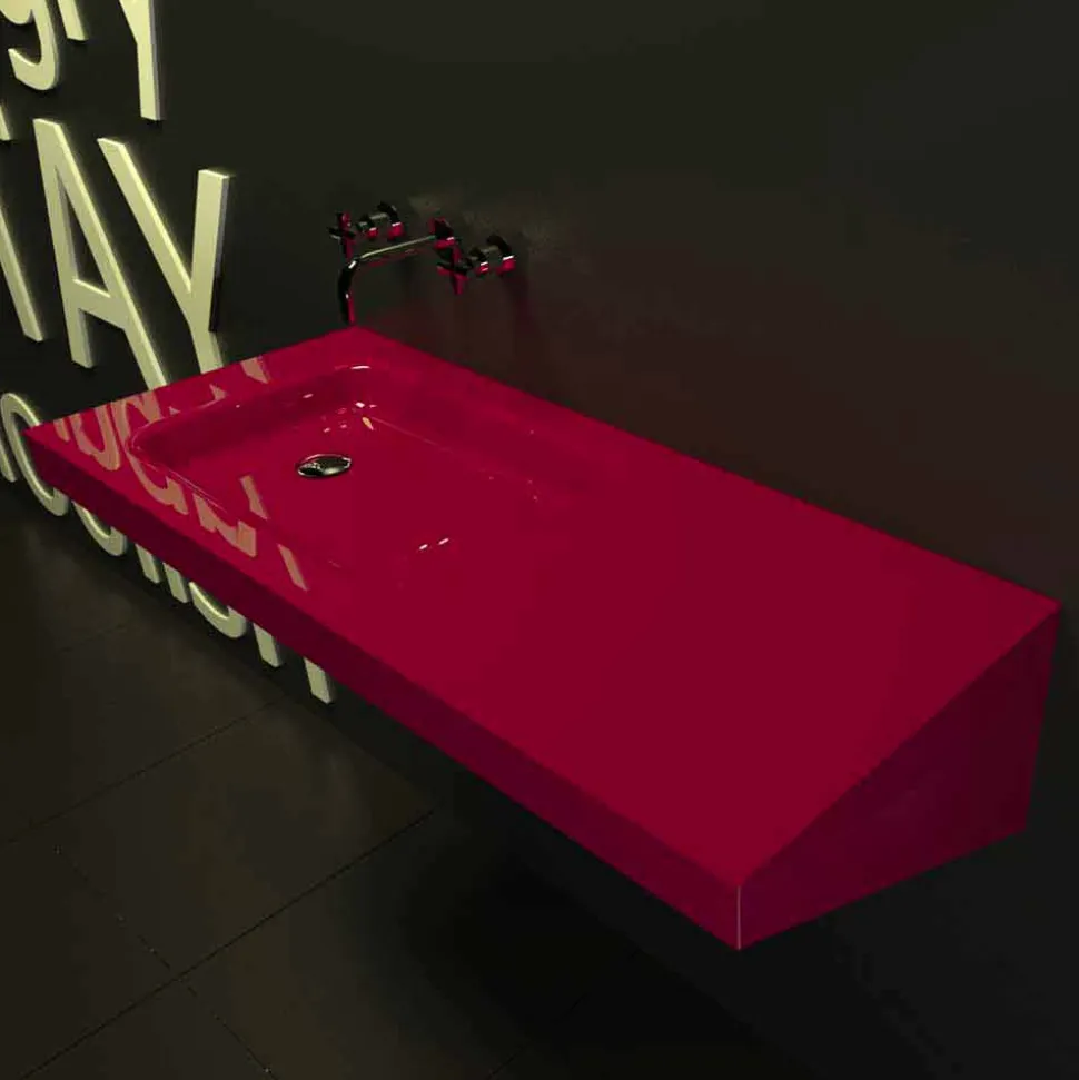 Lavabo sospeso design moderno Saddled made in Italy