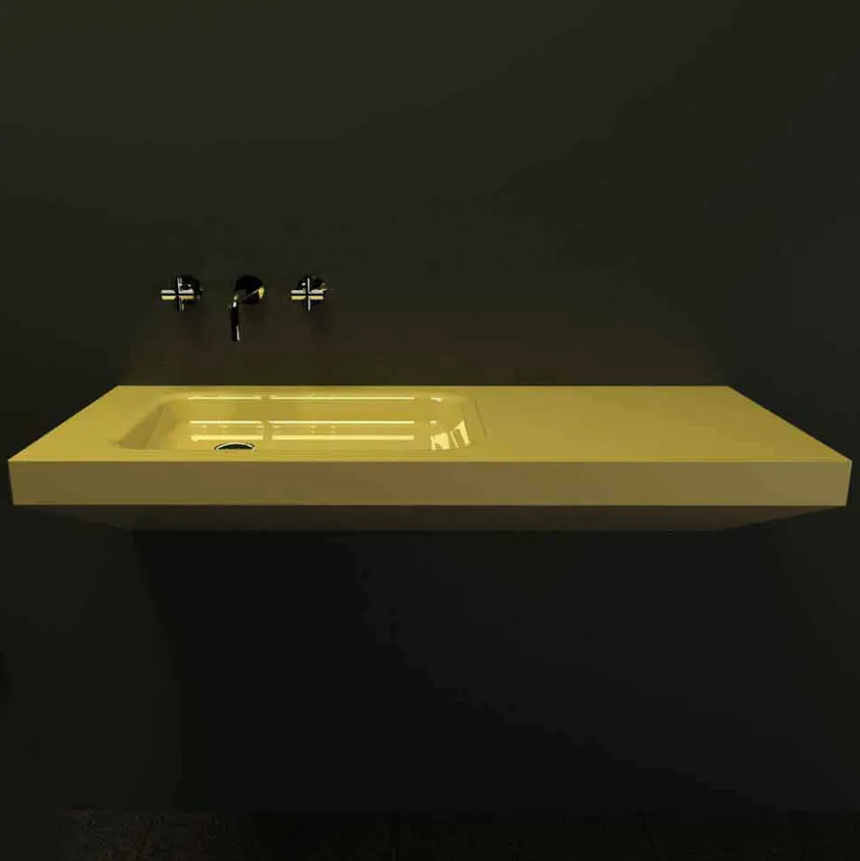 Lavabo sospeso design moderno Saddled made in Italy