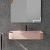 Lavabo Sospeso in Ceramica con Porta Asciugamani Opzionale Made in Italy - Graffa