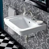 Lavabo Sospeso Stile Vintage in Ceramica Bianca Made in Italy - Marwa