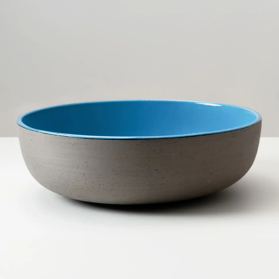 Lavabo Svasato da Appoggio in Raku Scuro Made in Italy - Drip
