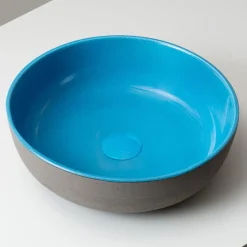 Lavabo Svasato da Appoggio in Raku Scuro Made in Italy - Drip