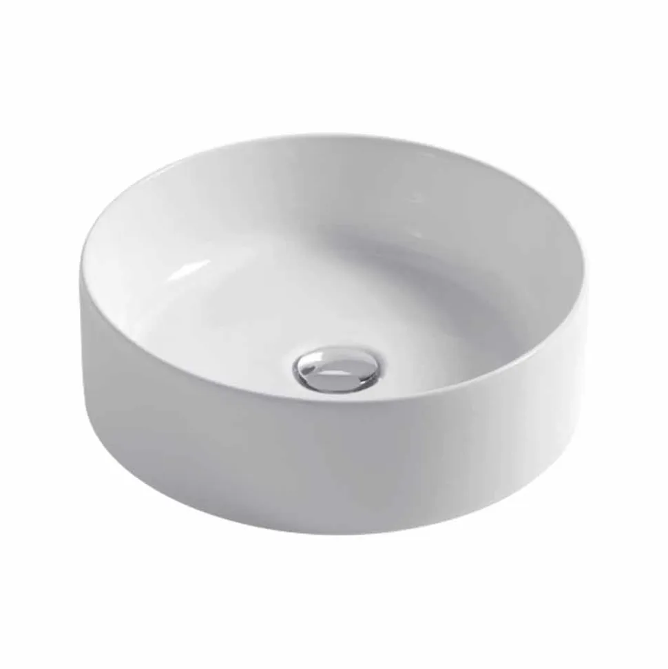 Lavabo Tondo 40 cm in Ceramica Bianca o Colorata Leivi