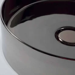 Lavabo tondo da appoggio in ceramica moderno Sun Circle diametro 40 cm