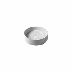 Lavabo tondo da appoggio in ceramica moderno Sun Circle diametro 40 cm