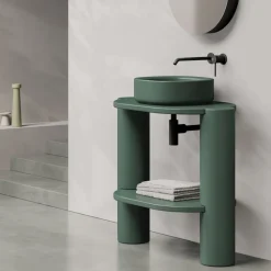 Lavabo 40x40 cm da Appoggio in Ceramica di Diversi Colori Made in Italy - Ragazza