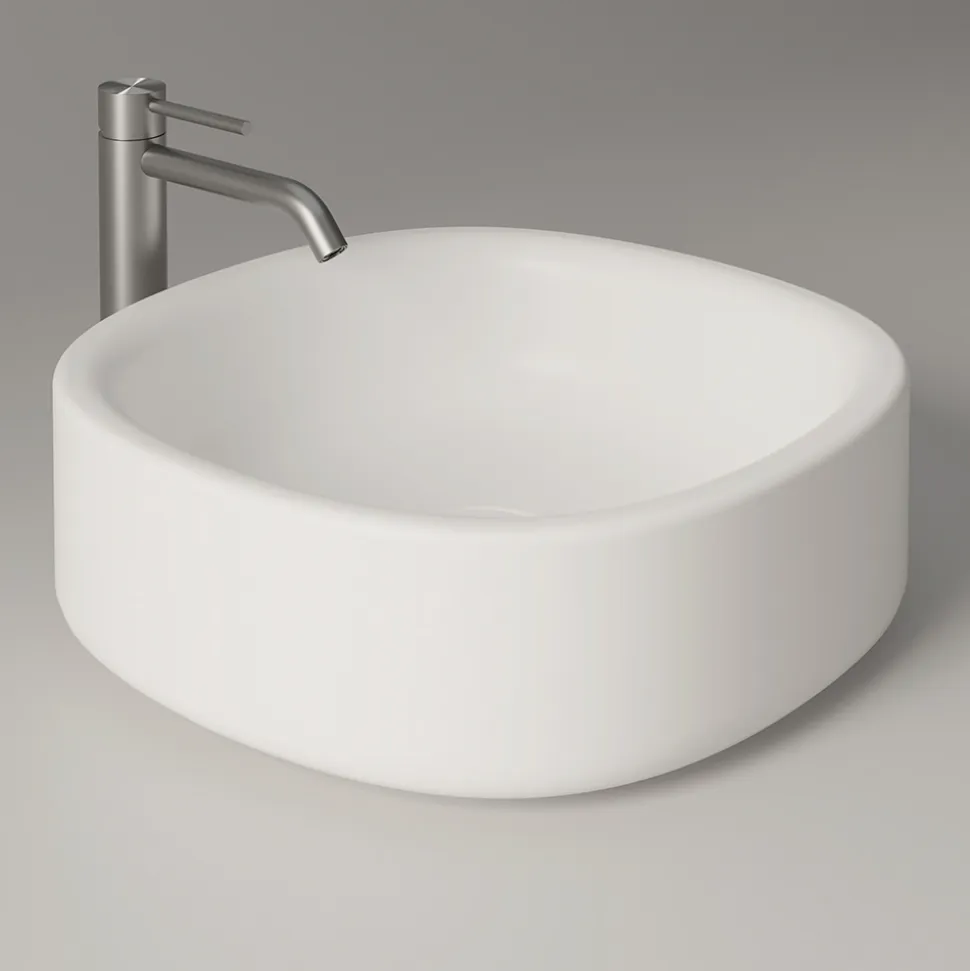 Lavabo 40x40 cm da Appoggio in Ceramica di Diversi Colori Made in Italy - Ragazza