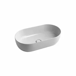 Lavabo 70x35cm da appoggio in ceramica made Italy Star, design moderno