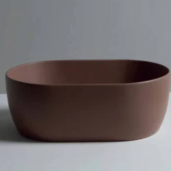 Lavabo 45x32cm in ceramica da appoggio made Italy Star, design moderno
