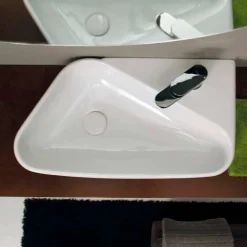 Lavamani da appoggio/sospensione di design ceramica made Italy Sheyla