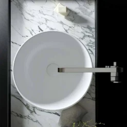 Lavandino circolare da appoggio made in Italy, Donnas
