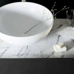 Lavandino circolare da appoggio made in Italy, Donnas