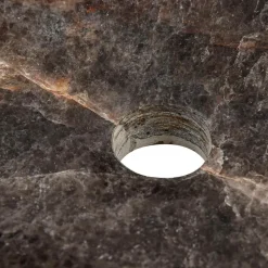 Lavandino da appoggio fatto a mano in pietra quarzo fumè, Vigasio