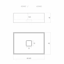 Lavandino di design da appoggio in Solid Surface prodotto in Italia, Lavis