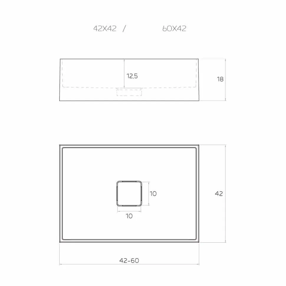 Lavandino di design da appoggio in Solid Surface prodotto in Italia, Lavis