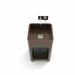 Lavandino freestanding monoblocco moderno fatto in Italia, Tufino