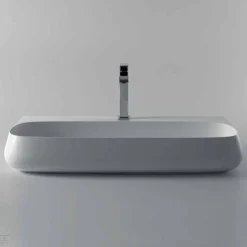 Lavandino in ceramica da appoggio di design L 90cm made in Italy, Gais