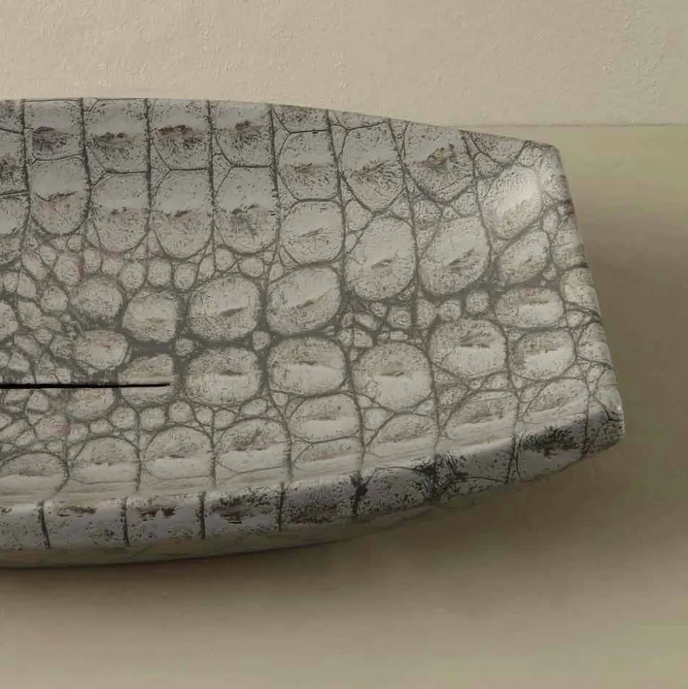 Lavavo da appoggio di design in ceramica caimano made in Italy Laura