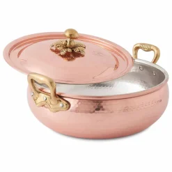 Legumiera con Coperchio in Rame Stagnato a Mano Made in Italy 24 cm - Mariacarla