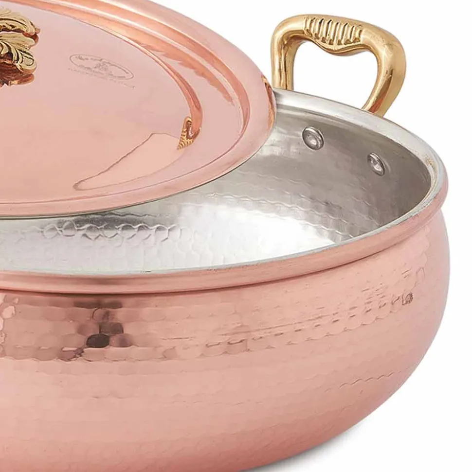 Legumiera con Coperchio in Rame Stagnato a Mano Made in Italy 20 cm - Mariacarla