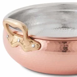Legumiera in Rame Stagnato a Mano con 2 Manici Made in Italy 16 cm - Gianmaria