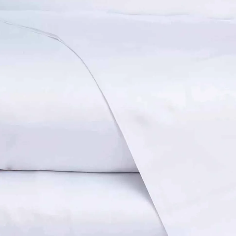Lenzuola in Raso di Cotone Completo da Letto Matrimoniale Tinta Unita - Fresia