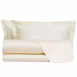 Lenzuola in Raso di Cotone Completo da Letto Matrimoniale Tinta Unita - Fresia
