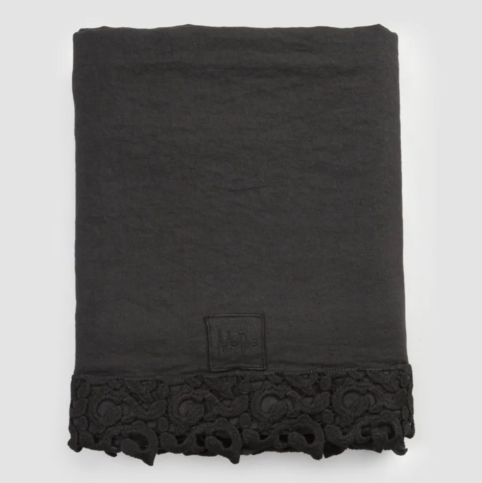 Lenzuolo Letto Matrimoniale in Lino con Pizzo Poema, 3 Finiture - Dulcis