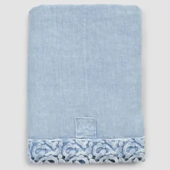 Lenzuolo Letto Matrimoniale in Lino con Pizzo Poema, 3 Finiture - Dulcis