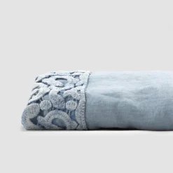 Lenzuolo Letto Matrimoniale in Lino con Pizzo Poema, 3 Finiture - Dulcis