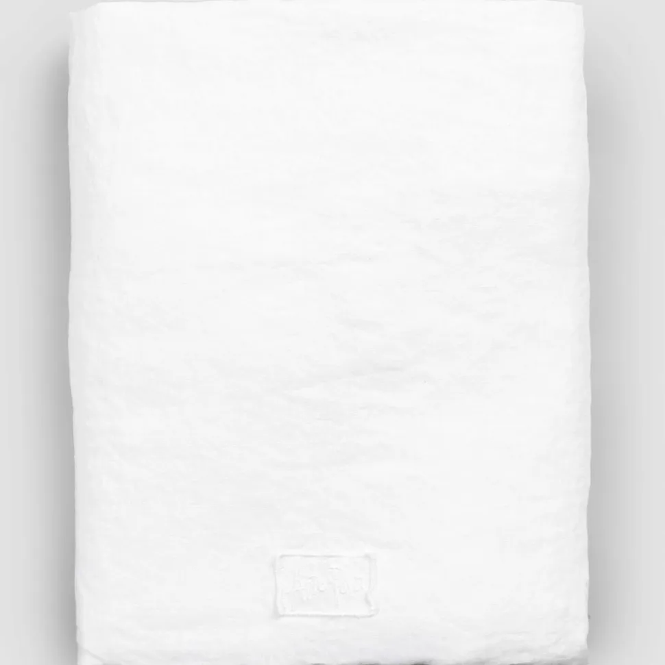 Lenzuolo Matrimoniale con Angoli di Lino Bianco di Lusso Made in Italy - Fiumano