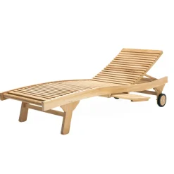 Lettino da Esterno in Teak Naturale  – Yggdrasil