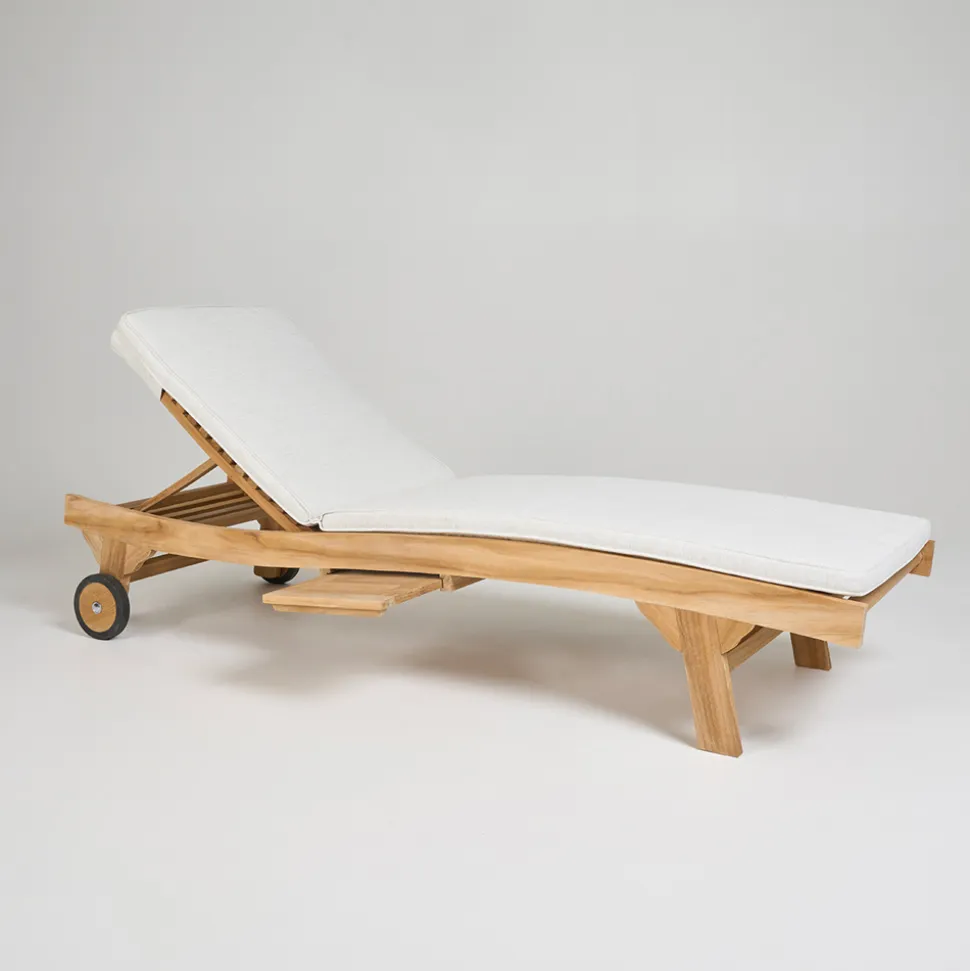 Lettino da Esterno in Teak Naturale – Yggdrasil