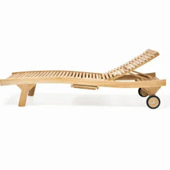 Lettino da Esterno in Teak Naturale – Yggdrasil