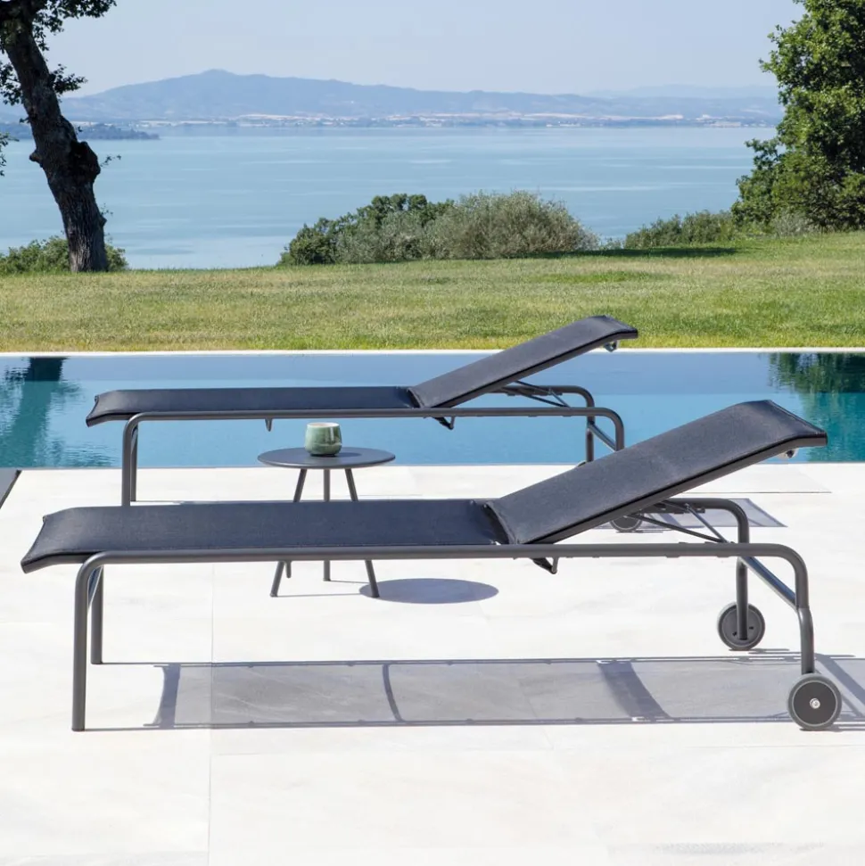 Lettino da Giardino Impilabile in Acciaio Made in Italy 2 Pezzi – Arwen