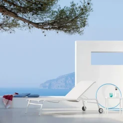 Lettino da Giardino Impilabile in Acciaio Made in Italy 2 Pezzi – Aberdeen