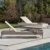 Lettino da Giardino in Polyrattan con Ruote – Sunbathe