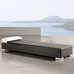 Lettino da Giardino in Polyrattan Intrecciato a Mano – Experia
