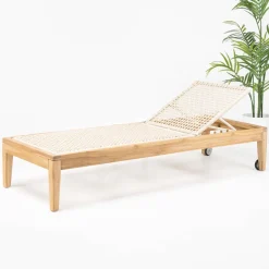 Lettino da Giardino in Teak e Intreccio in Corda - Jhon