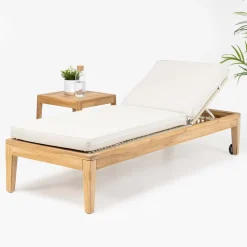 Lettino da Giardino in Teak e Intreccio in Corda - Jhon