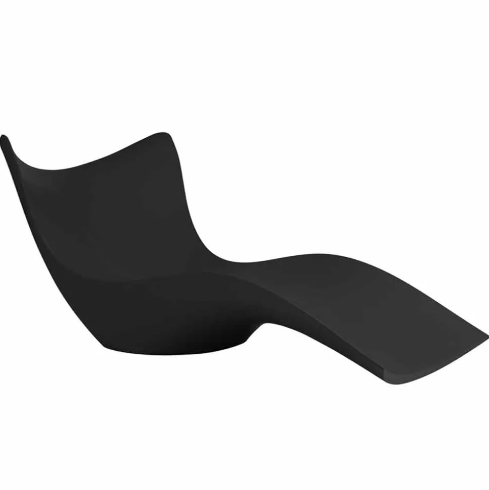 Lettino da giardino Surf by Vondom, design moderno in polietilene, 2 pezzi