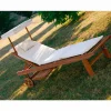 Lettino regolabile da giardino in legno di teak
